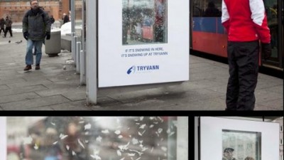 Tryvann Winter Park - The snowing billboard