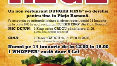 Burger King - Piata Romana (lansare)