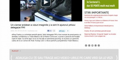 Noua platforma Realitatea Web TV, dotata cu HTML5, permite utilizatorilor sa reorganizeze continutul paginii dupa preferinte