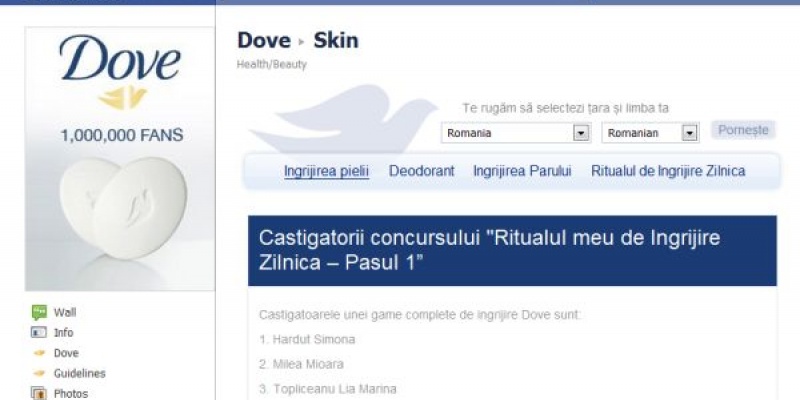 Dove organizeaza sesiune de live chat pe Facebook cu un specialist dermatolog in cadrul campaniei "Ritualul tau de ingrijire zilnica in 5 pasi”
