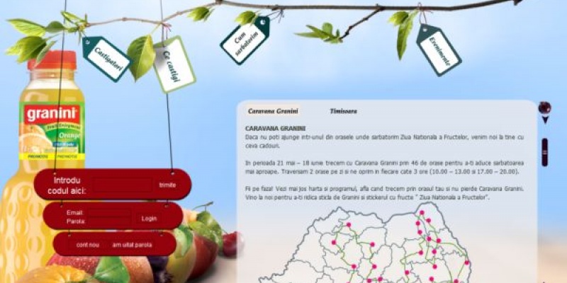 Granini lanseaza "Ziua Nationala a Fructelor" care promoveaza beneficiile consumului de sucuri naturale