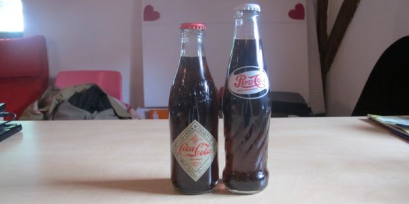 Vintage Coca-Cola vs. Retro Pepsi-Cola