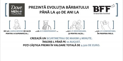 Dove Men+Care prezinta povestea de viata a barbatului pana la 40 de ani la competitia de scurtmetraje din cadrul Brand Film Festival