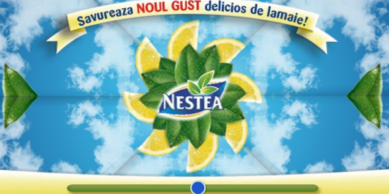 Si acum o sa va hipnotizez cu lamaile din acest banner interactiv Nestea!