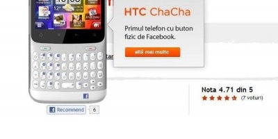 Campanie online pentru butonul de Facebook al HTC Cha Cha: Apasa-l!