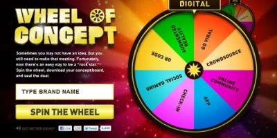 The Wheel of Concept - sa aleaga soarta ce concept ii aratam clientului
