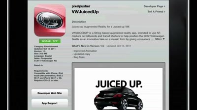 Augmented Reality: Volkswagen Beetle - Juiced Up