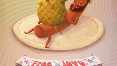 Pizza&amp;Love - Hotdog and Pineapple