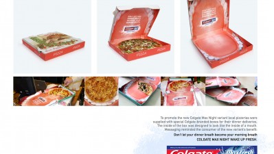 Colgate Max Night - Pizza Box