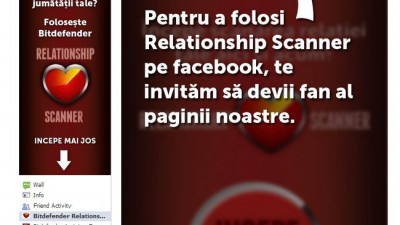 Pagina Facebook Bitdefender - Relationship Scanner, 1