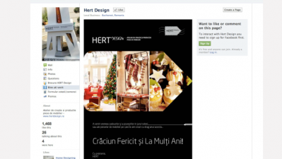 Facebook: Hert - Welcome page