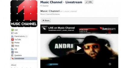 Pagina de Facebook Music Channel - Livestream