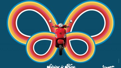 Vespa motorcycles - Rainbow