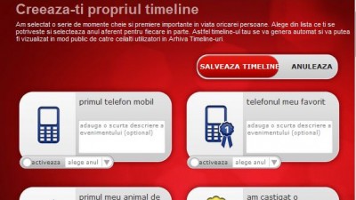 Aplicatie Facebook Vodafone - 15 ani impreuna - creeaza propriul timeline