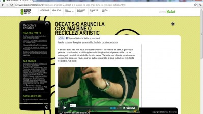 Website: Experimentalist.ro - Recicleaza artistic