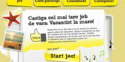 Aplicatie de Facebook de la Raiffeisen Bank dedicata studentilor ce ofera un job de &quot;vacantist de vara&quot;