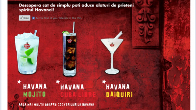 Aplicatie Facebook - &quot;Havana - Cocktails&quot;