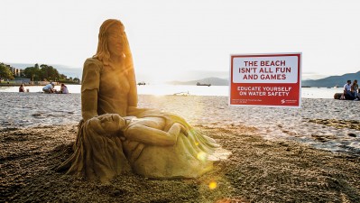 Lifesaving Society of BC and Yukon - Drowning Prevention Sand Sculpture