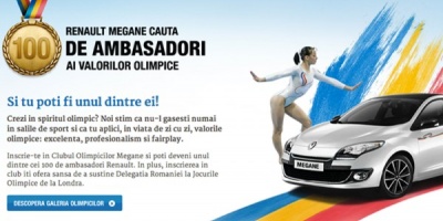 Platforma megane-olympic.ro ofera ocazia membrilor publicului sa devina ambasadori ai valorilor olimpice