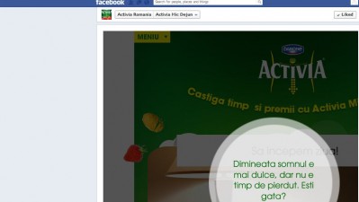 Aplicatie de Facebook: Activia Mic Dejun - Dimineata