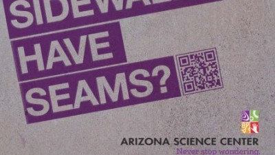 Arizona Science Center - Never stop wondering, Sidewalk seams