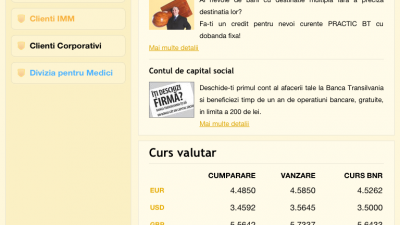 Banca Transilvania - Website tablete