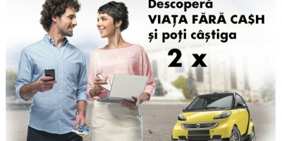 "Viata Fara Cash", campania Raiffeisen Bank in cadrul careia un cuplu isi plateste facturile fara bani lichizi