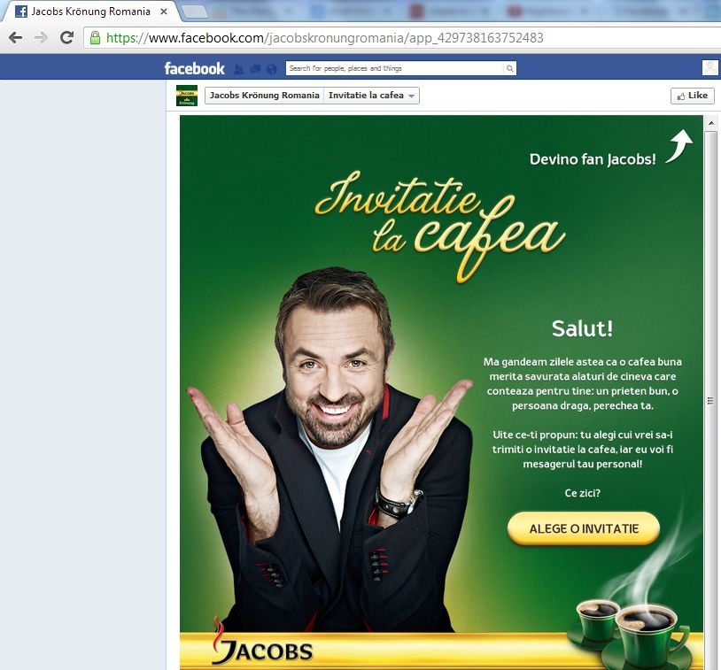 Aplicatie De Facebook Jacobs Kronung Invitatie La Cafea