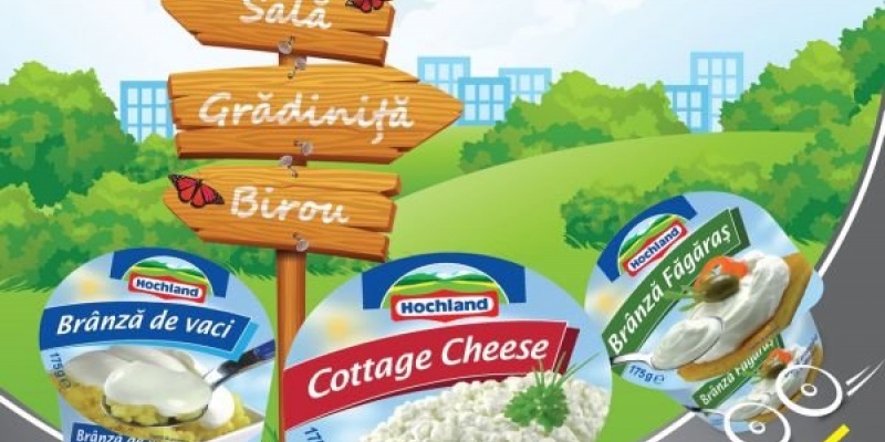Campanie de lansare a produselor "branzica proaspata" Hochland, semnata de pastel