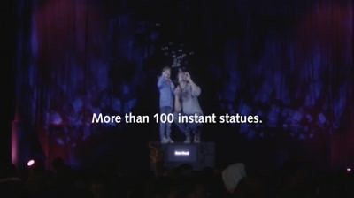 Spotify - 6-meter tall holographic statues