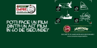 Primele 10 inscrieri din Romania din cadrul competitiei de scurtmetraj Jameson Empire Done In 60 Seconds