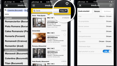 Aplicatie mobile: ARGUS - Imob.ro (filters)