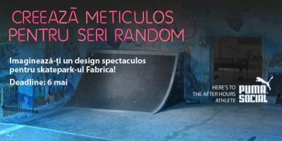 Ideile tale de design + cel mai mare skate park indoor din Bucuresti = Fabrica PUMA Social Design Competition