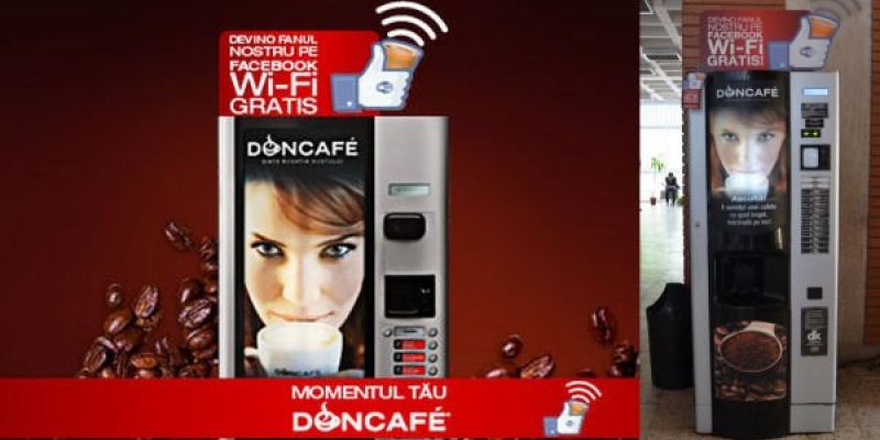 Doncafe lanseaza automatele de cafea cu Wi-Fi gratuit
