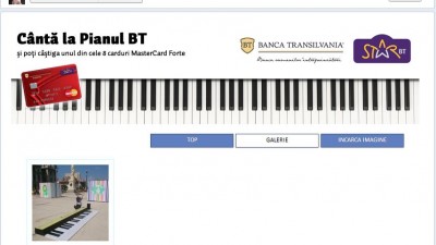 Aplicatie de Facebook: Banca Transilvania - Pianul BT