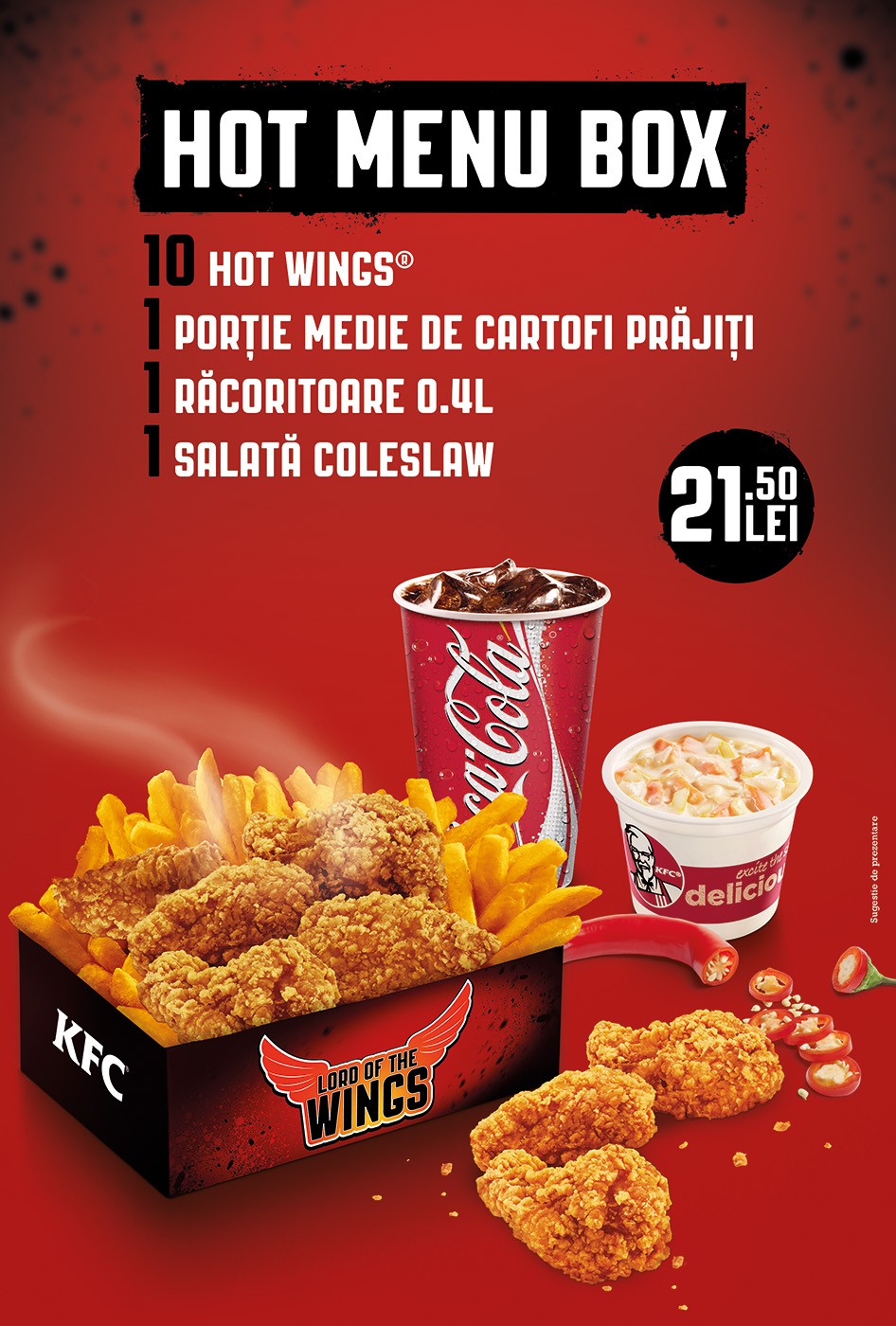 KFC Hot Wings - Hot Menu Box