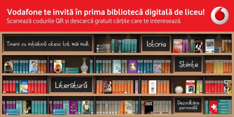 Biblioteca Digitala Vodafone se extinde in 300 de licee din tara