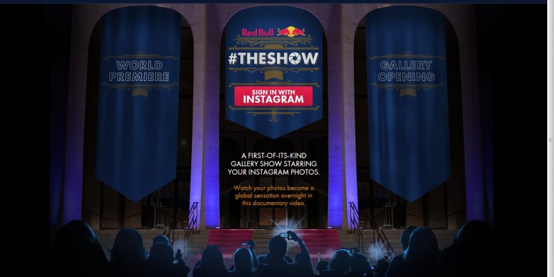 Red Bull #THESHOW: Utilizatorii de Instagram isi pot vedea fotografiile expuse intr-o galerie digitala