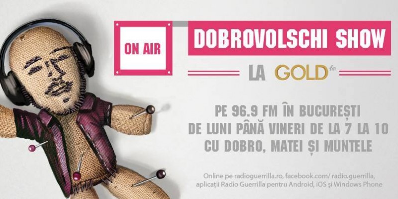 Gold FM gazduieste in FM o mica parte a Radio Guerilla: matinalul lui Dobrovolschi