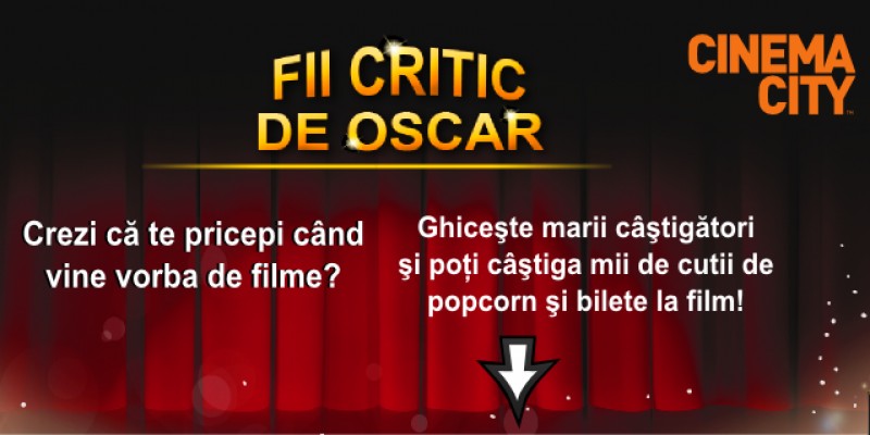 Aplicatie Cinema City care ii premiaza pe cei care ghicesc cine sunt viitorii castigatori la Oscar
