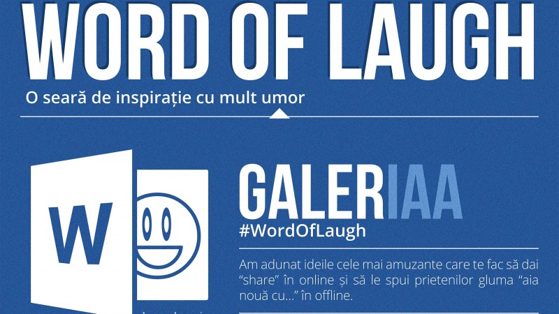 Inspiratie din umor la GalerIAA Word of Laugh