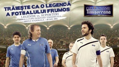 16 legende ale fotbalului romanesc si suporterii lor, fata in fata intr-un meci organizat de Timisoreana