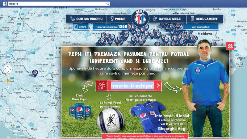 "Pepsi premiaza pasiunea pentru fotbal", o campanie online/offline din cadrul platformei Next 11
