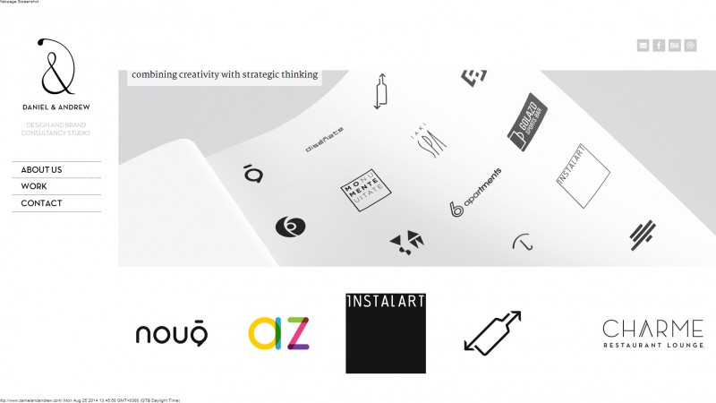 Studioul romanesc de design si consultanta de brand Daniel&Andrew anunta lansarea noului sau website