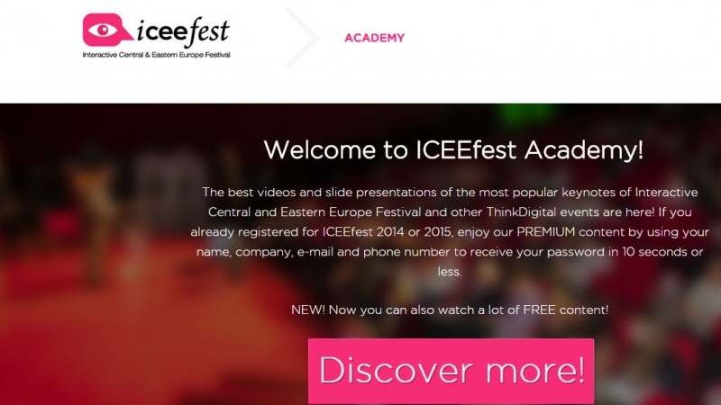 ThinkDigital a lansat astazi platforma de continut si e-learning ICEEfest Academy