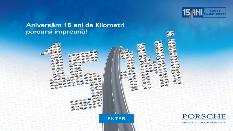 "Aniversam 15 ani de kilometri parcursi impreuna!" – O campanie semnata de ICON Advertising pentru Porsche Finance Group Romania