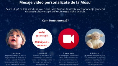 MosCraciun.rocks - primul serviciu din Romania, prin intermediul caruia copiii (dar si adultii) pot primi mesaje video personalizate de la Mos Craciun