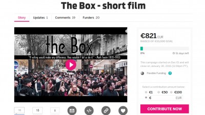 Cloud9Film isi propune sa lanseze scurtmetrajul ,,The Box&rsquo;&rsquo; cu crowdfunding de pe Indiegogo