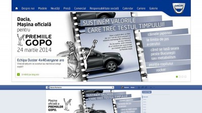 Comunicare online Dacia la Gala Premiilor Gopo