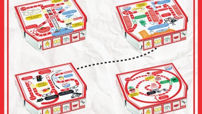 Cutia de pizza devine un board game pentru copii si parinti, intr-un proiect semnat Rusu+Bortun pentru Jerry’s Pizza